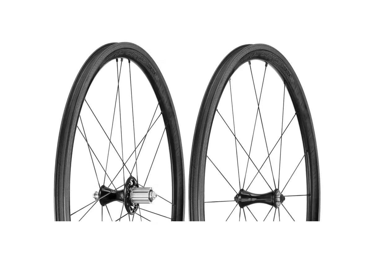 Campagnolo Bora WTO 33 Rim Brake Wheelset - Dark Label - Quick Release - Sportandleisure.com