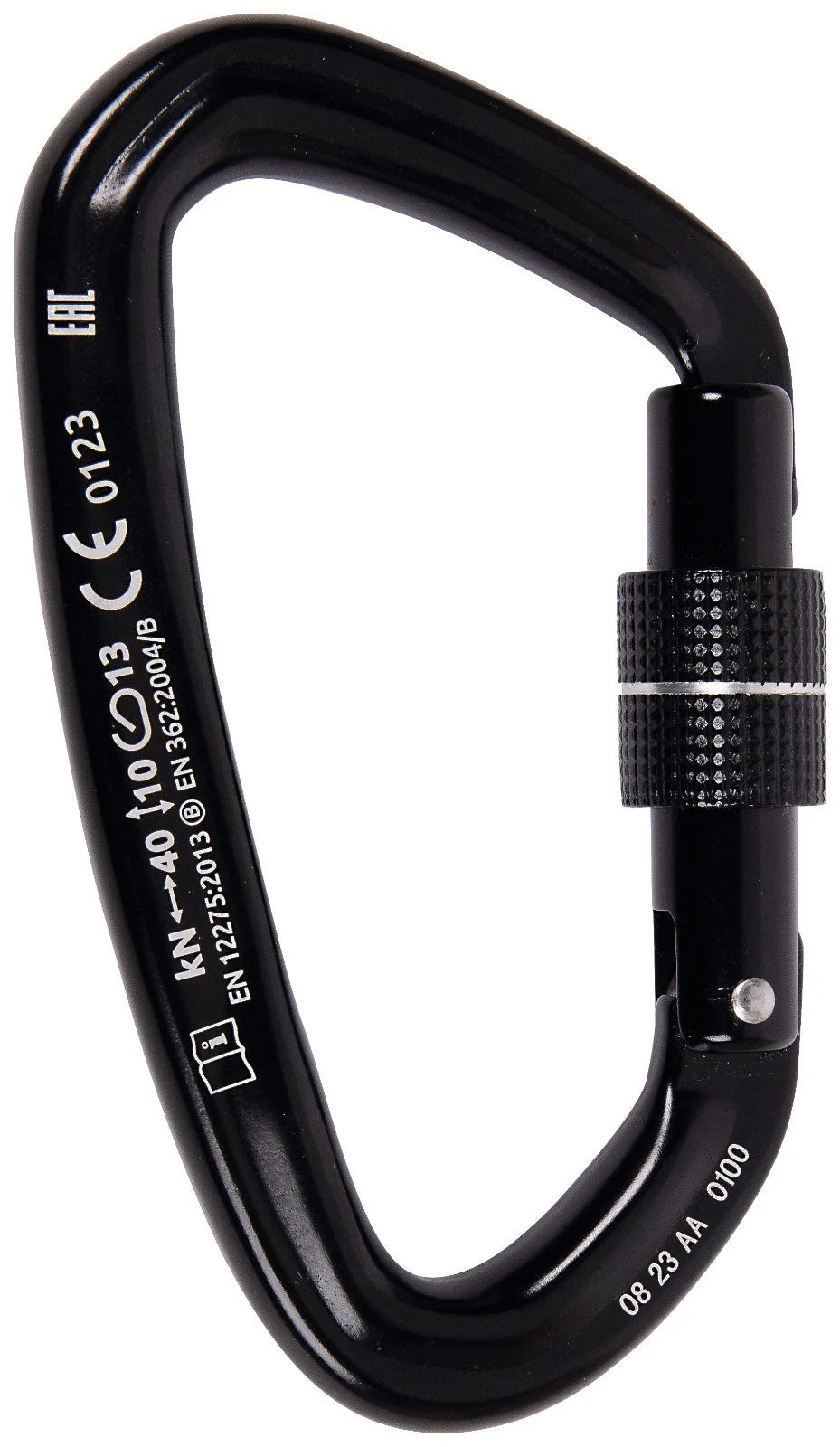 Camp Atlas Lock Screw Gate Climbing Carabiner - Black - Sport & Leisure