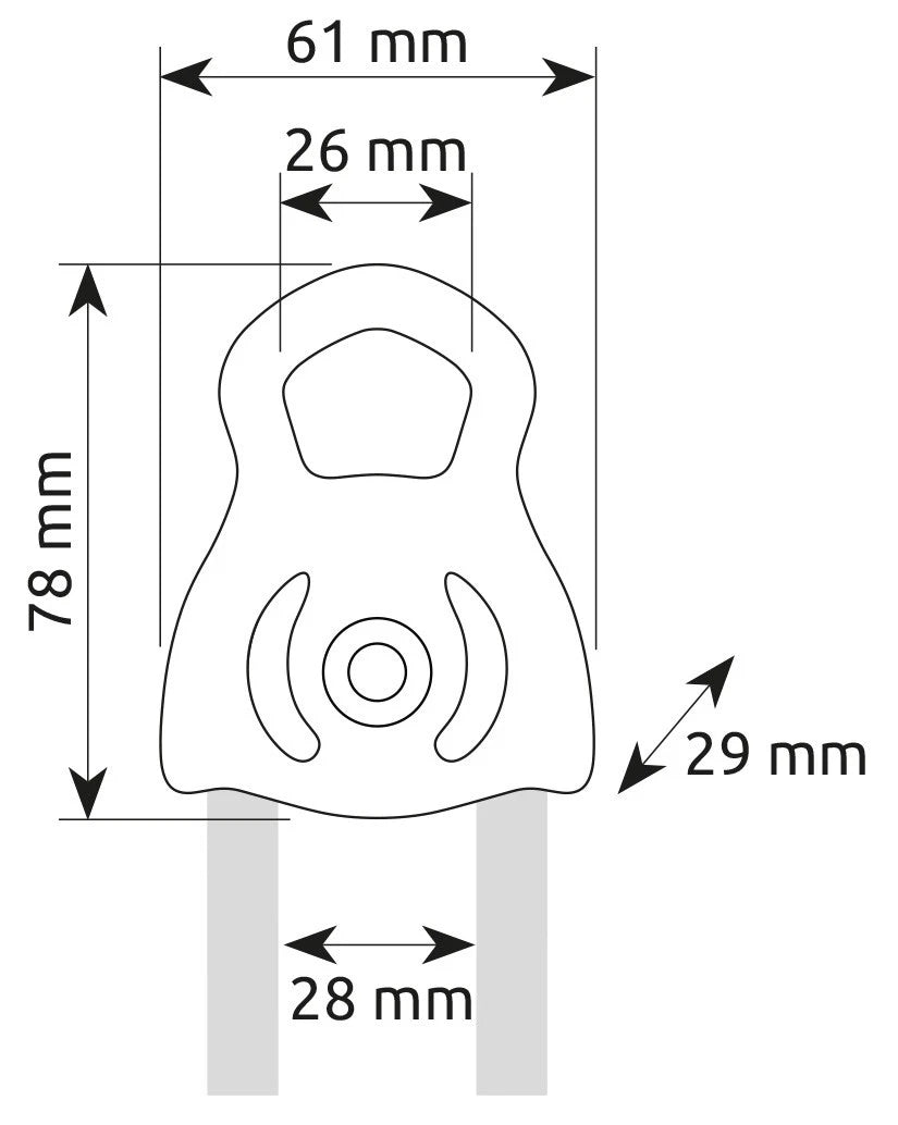 Camp 2154 Tethys Climbing / Lifting Pulley - Red - Sport & Leisure