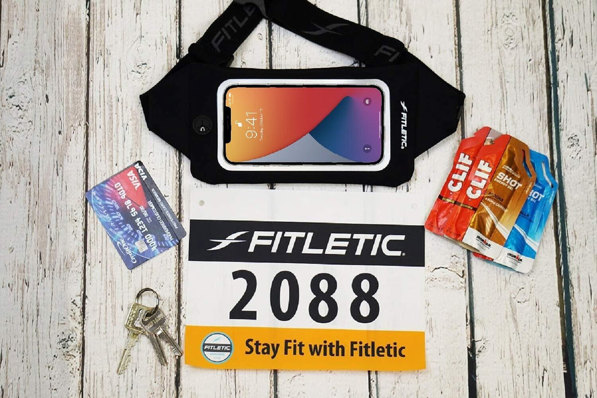 Fitletic Swipe Running Belt - Unisex - Black - Sportandleisure.com