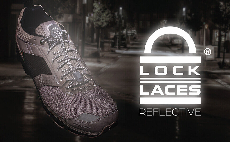 Lock Laces Reflective Elastic No Tie Shoe Laces - Sportandleisure.com