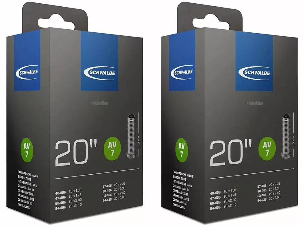 Schwalbe No. 7 Inner Tube - 20" x 1.5 - 2.5 - 2 Pack - Sportandleisure.com