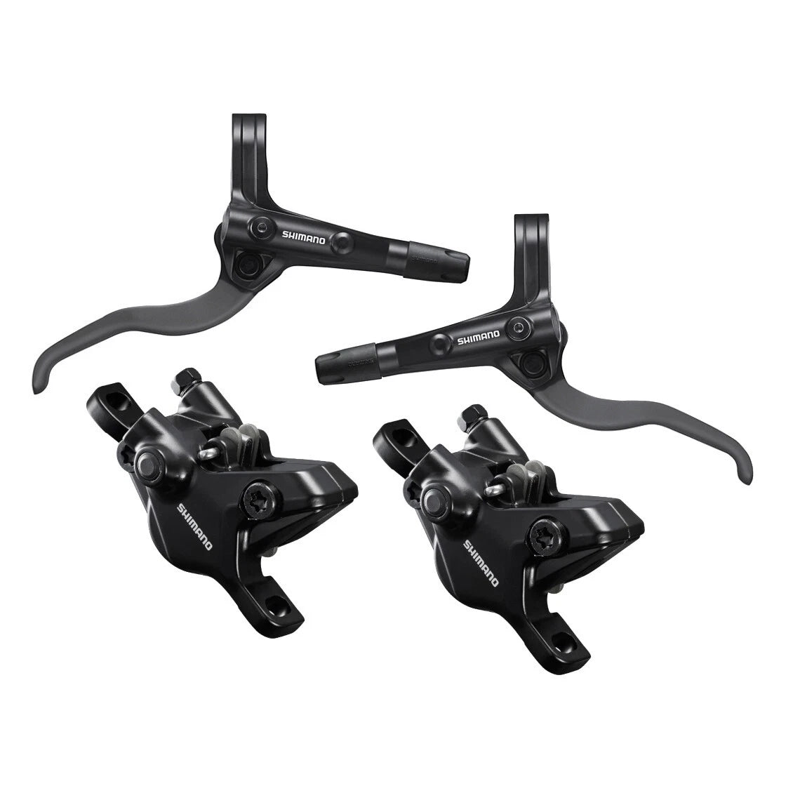 Shimano MT401 Hydraulic Disc Brake Set - Black / Silver - Sportandleisure.com
