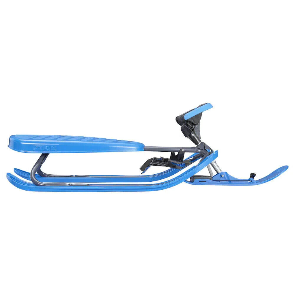 Stiga Snow Racer Curve Pro Snow Sledge - Graphite Grey / Blue - Sportandleisure.com