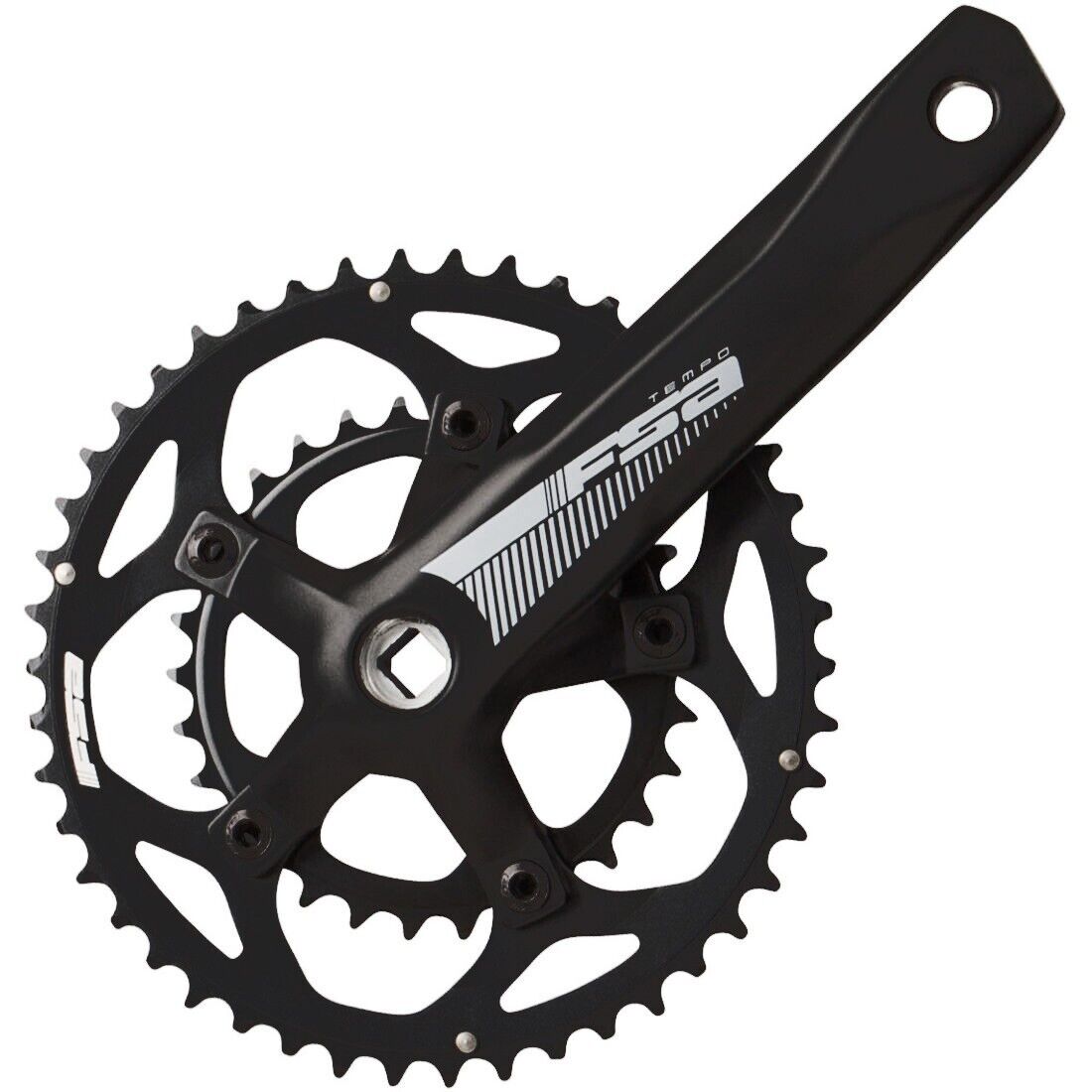 FSA Tempo Compact Road Chainset - 50 / 34T - 175mm Crank Arm - JIS Square Taper - Sportandleisure.com