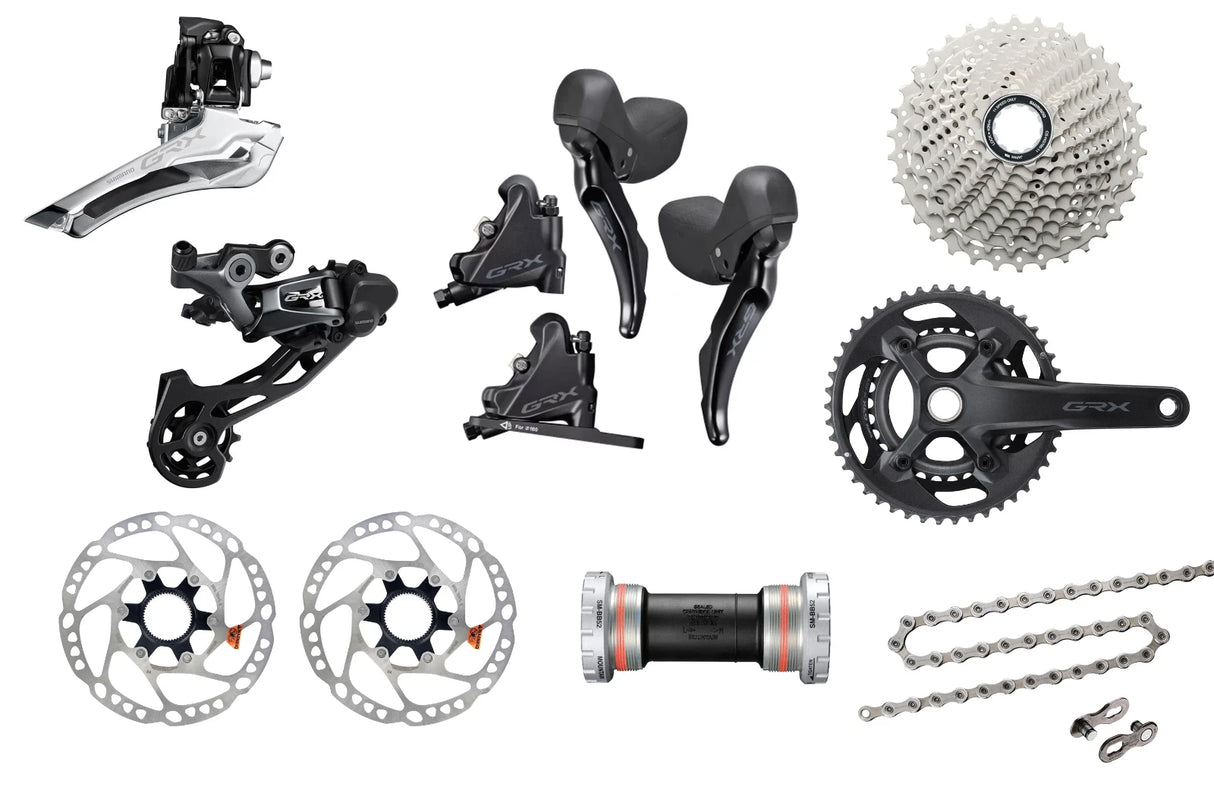 Shimano GRX 800/600 2 x 11 Speed Hydraulic Disc Brake Groupset - Sportandleisure.com
