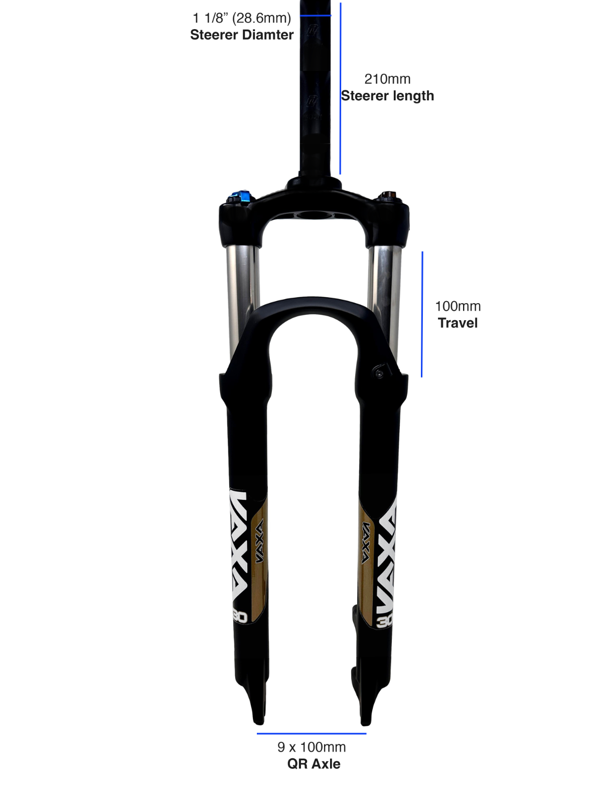Zoom Vaxa 30 Lockout 29" Suspension Fork - Straight Steerer - 9mm QR Axle - Sportandleisure.com