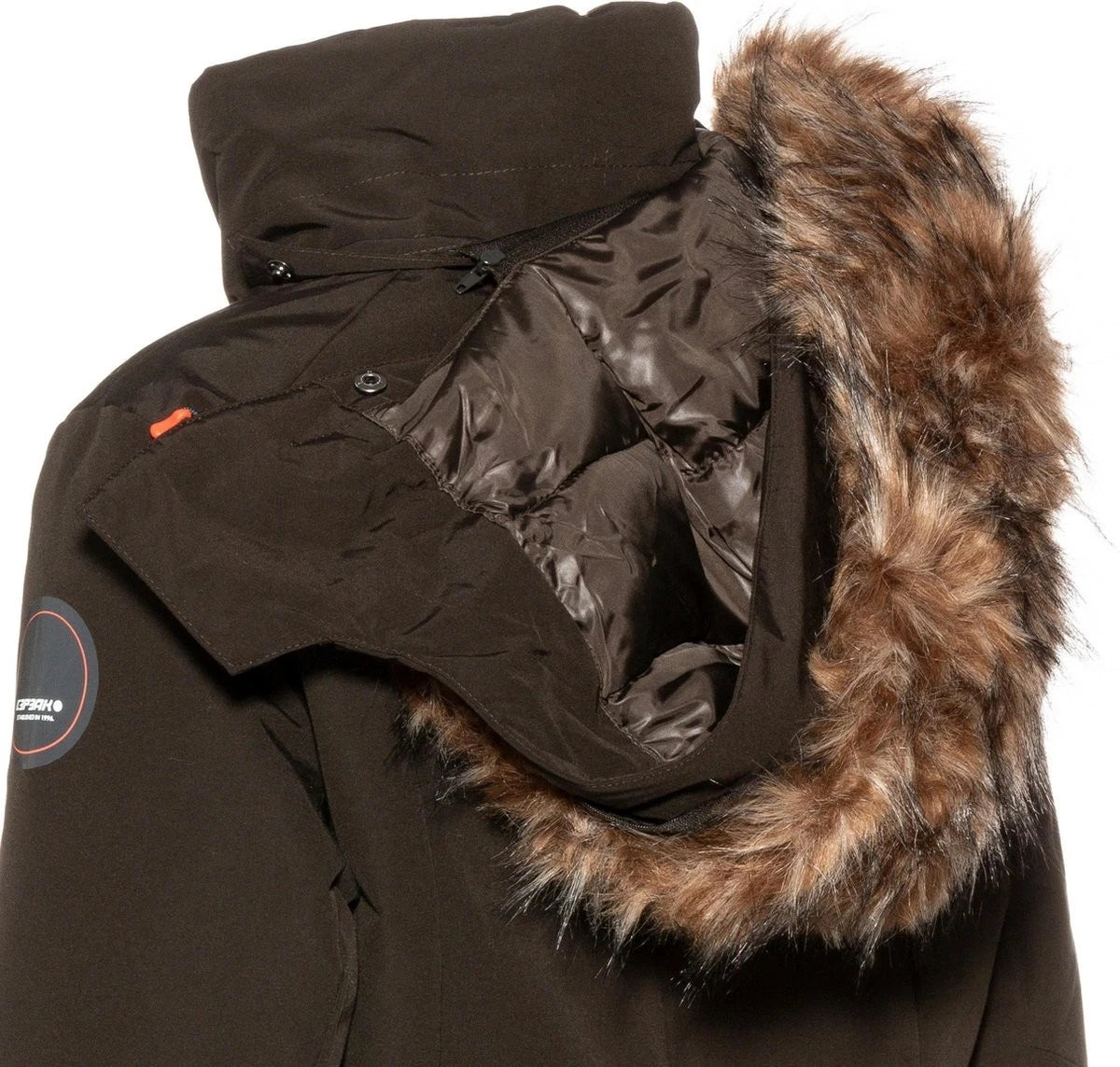 ICEPEAK Becker Mens Parka Hooded Outdoor Waterproof Jacket - Dark Green - Sport & Leisure