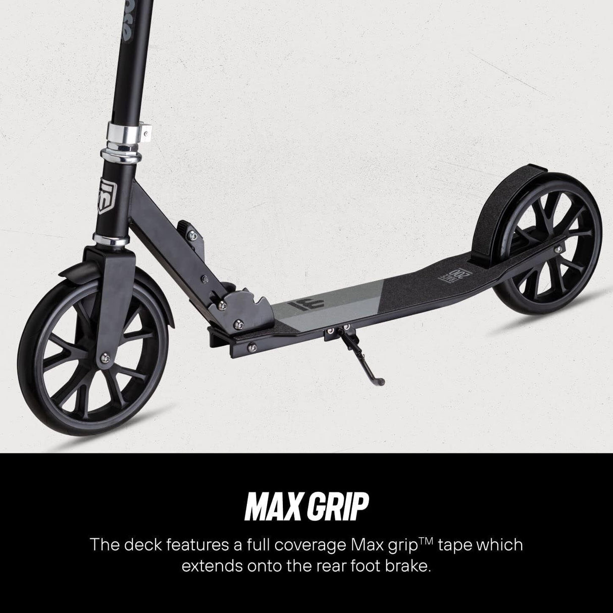 Mongose Trace 200 Folding Push/Kick Scooter - Black & Grey - Sportandleisure.com