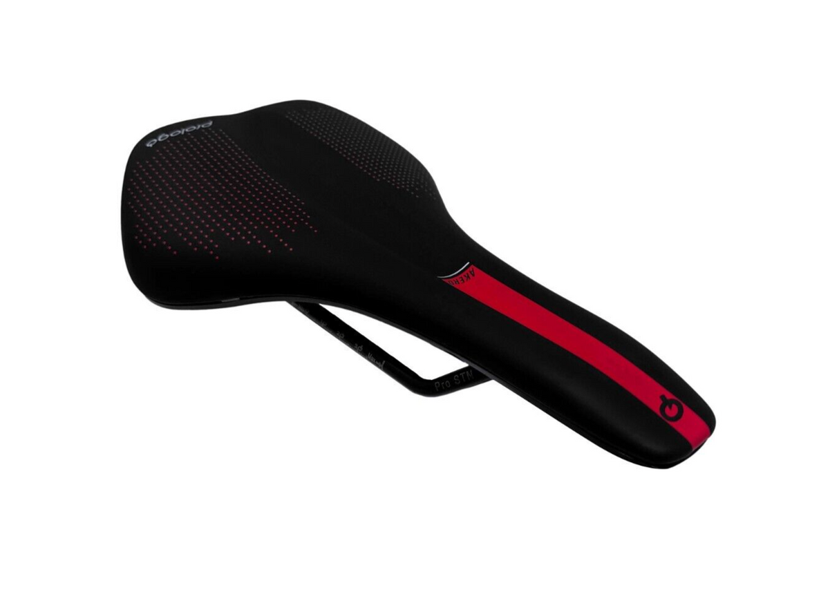 Prologo Akero Pro STN Bike Saddle - Black / Red - Sportandleisure.com