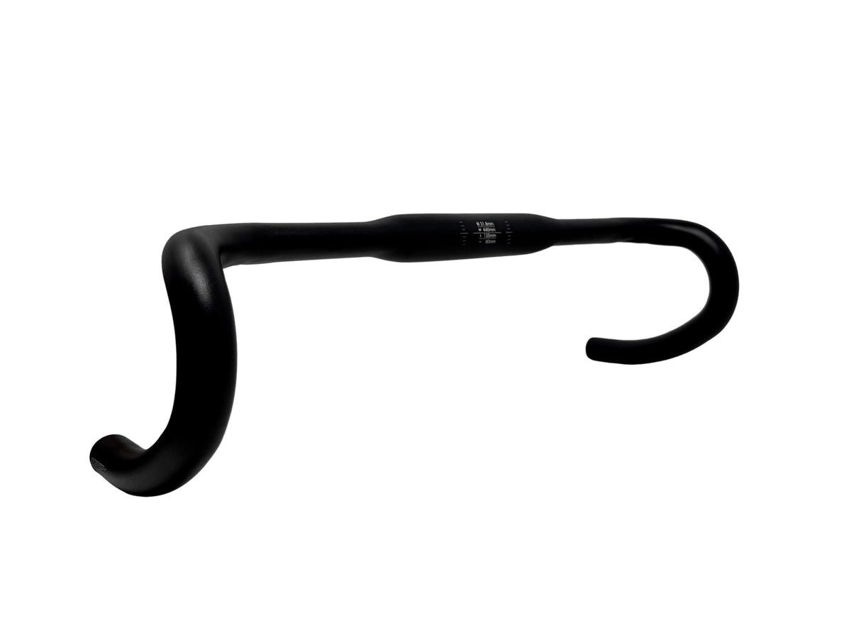 FSA Energy Compact Road Handlebars - 440mm - Black - Sportandleisure.com