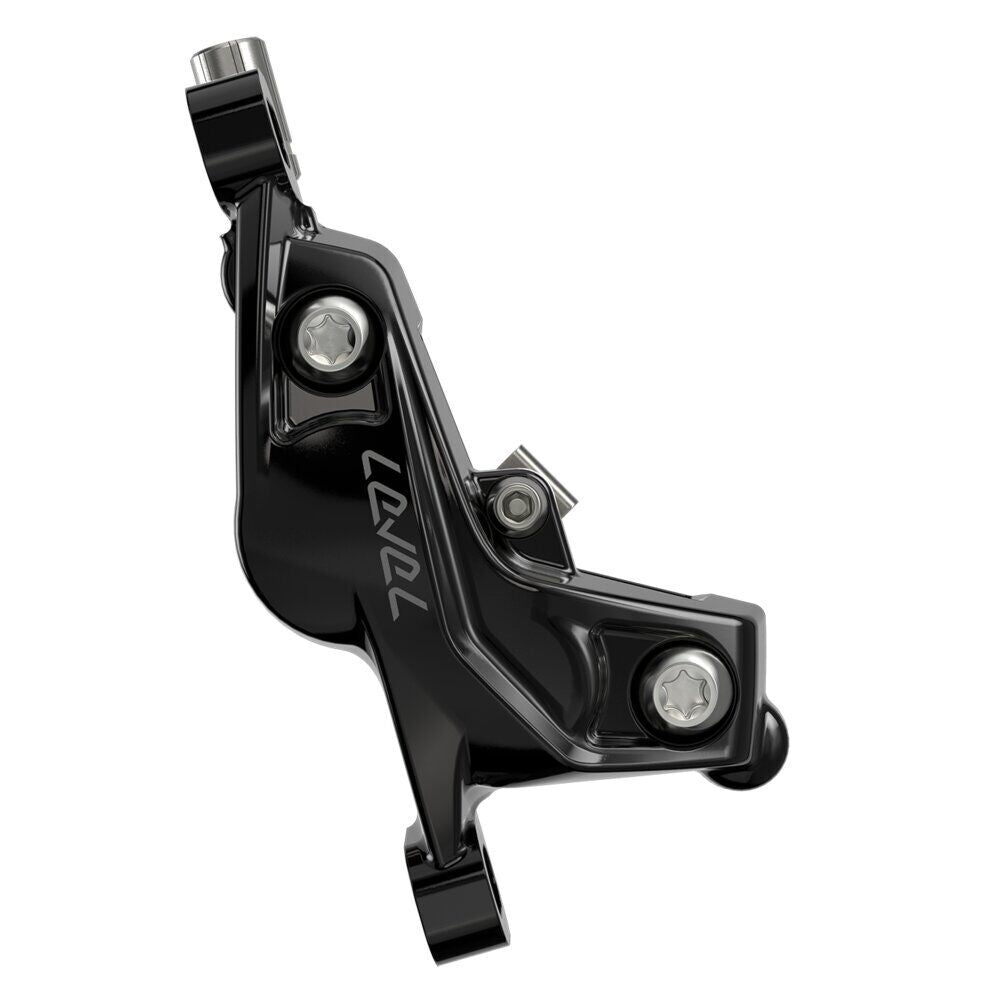 SRAM Level Silver Stealth 4 Piston Disc Brake Set - Black - Sportandleisure.com