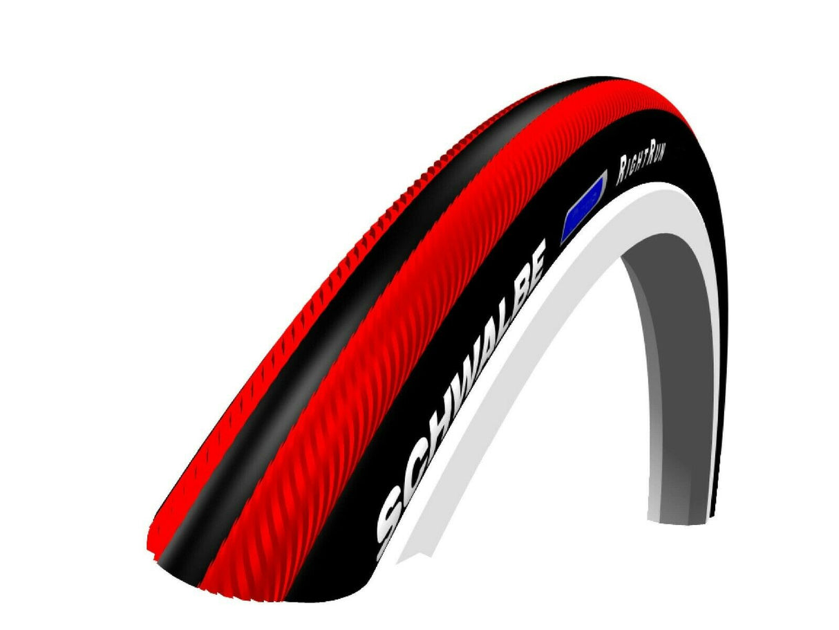 Schwalbe Rightrun 24 x 1.00 Puncture Protection Wheelchair Tyre - Red & Black - Sportandleisure.com