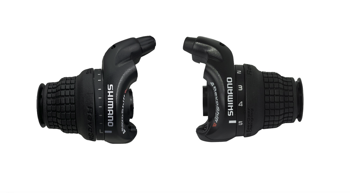 Shimano RS31 Grip Shift Gear Shifter Set 5 x 3 Including Gear Wire Sportandleisure