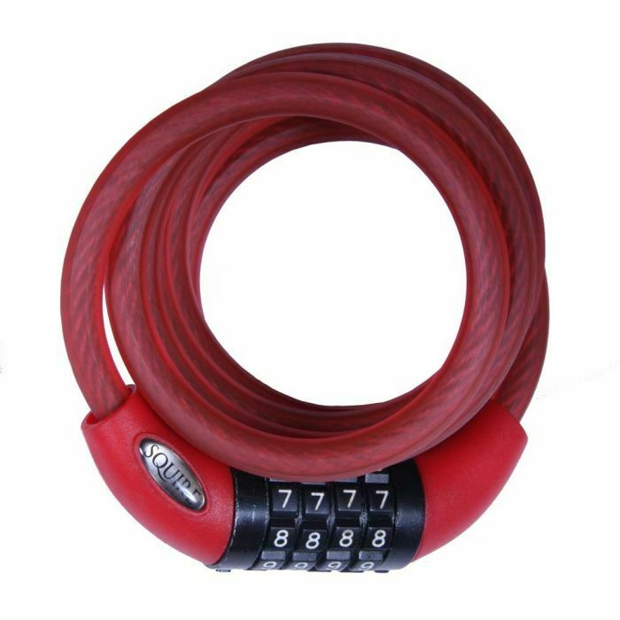 Squire 216 Combination Cable Lock - 10mm x 1800mm - Red / Yellow / Blue - Sportandleisure.com (6968017748122)