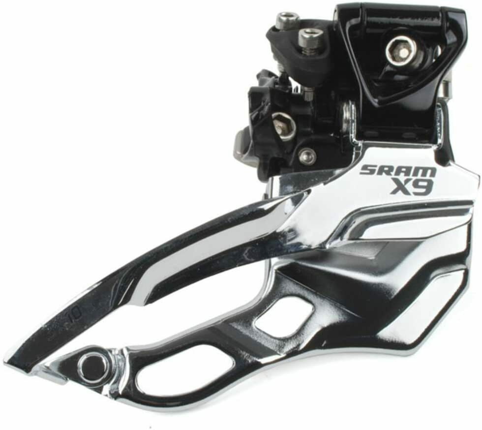 SRAM X9 Front Derailleur 3x10 Speed - High Clamp - Dual Pull - 34.9mm - Sportandleisure.com (6968082333850)