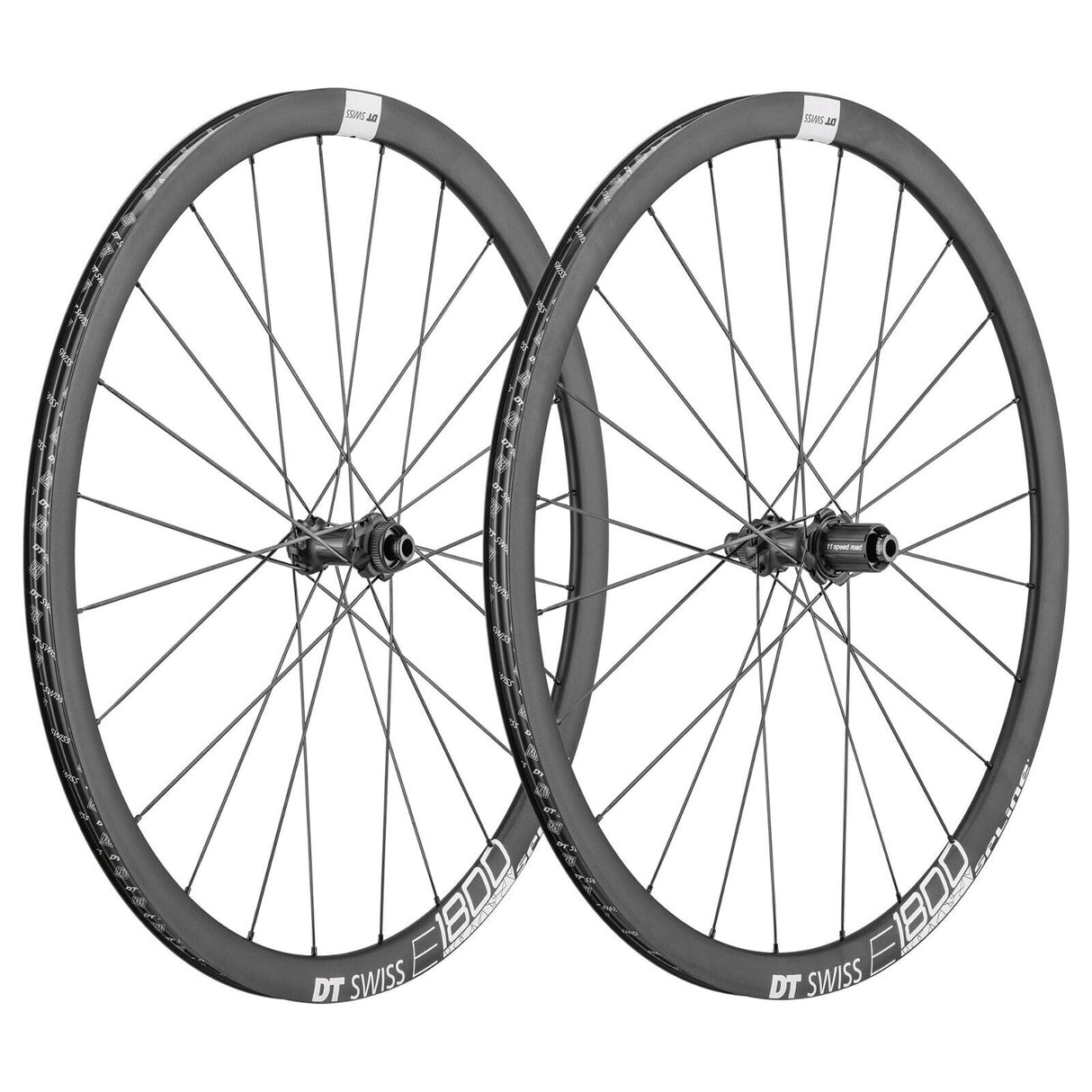 DT Swiss E 1800 Spline 32 Road Wheelset - 700c - 12mm Axle - Centre Lock Disc - Sportandleisure.com