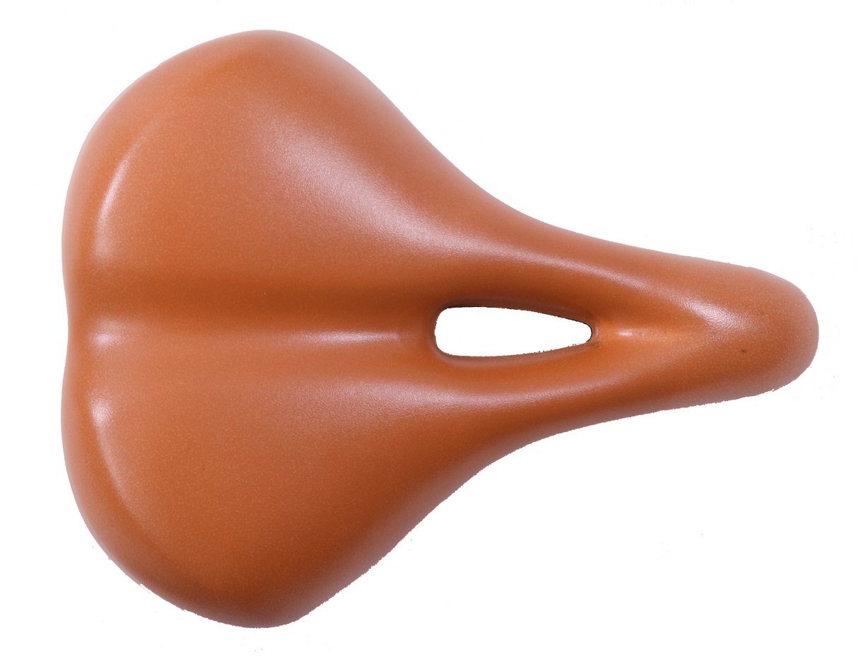 Luxury Pressure Relief Bike Saddle- Flow Style Cut Out - Comfort Padded - Brown - Sportandleisure.com (6968138989722)