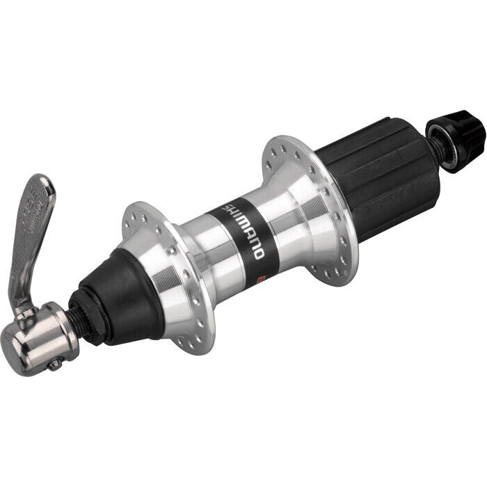 Shimano FH-RM60 8 / 9 / 10 Speed Hub - 135mm OLD - Silver - Sportandleisure.com