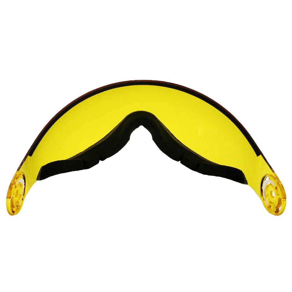 Ammaco 12 Vent Visor Ski Helmet White - Mirror Silver & Yellow Low Light Lens - Sportandleisure.com (6968171069594)
