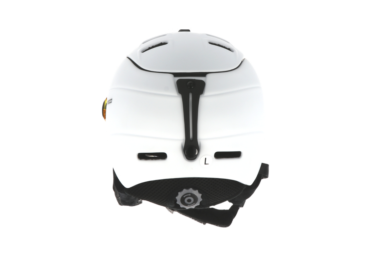 Ammaco 12 Vent Visor Ski Helmet White - Mirror Silver & Yellow Low Light Lens - Sportandleisure.com (6968171069594)