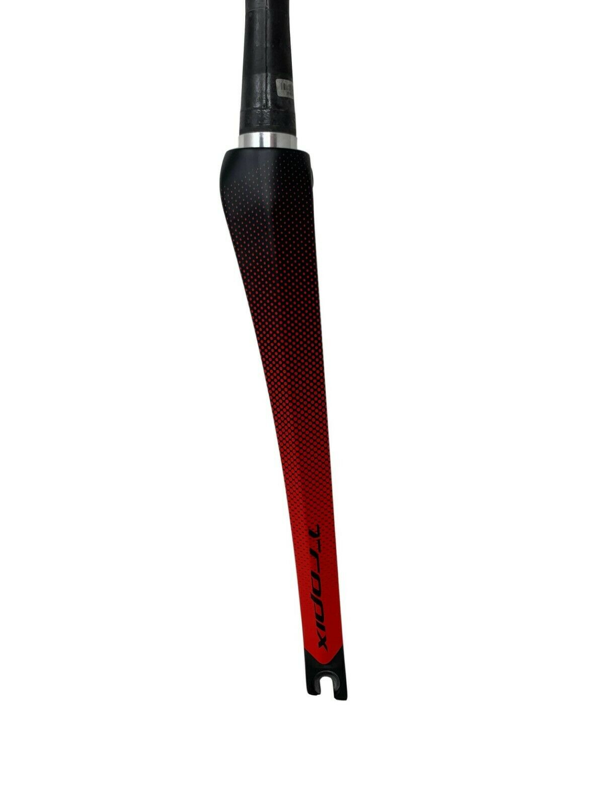Tropix Carbon Road Bike Fork - 700c - Carbon Steerer - Black & Red - 1.5-1.1/8" - Sportandleisure.com (6967884382362)