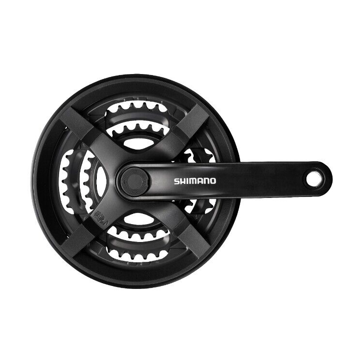 Shimano Tourney FC-TY301 Triple Chainset - 48/38/28T - Choose Crank Arm Length - Sportandleisure.com