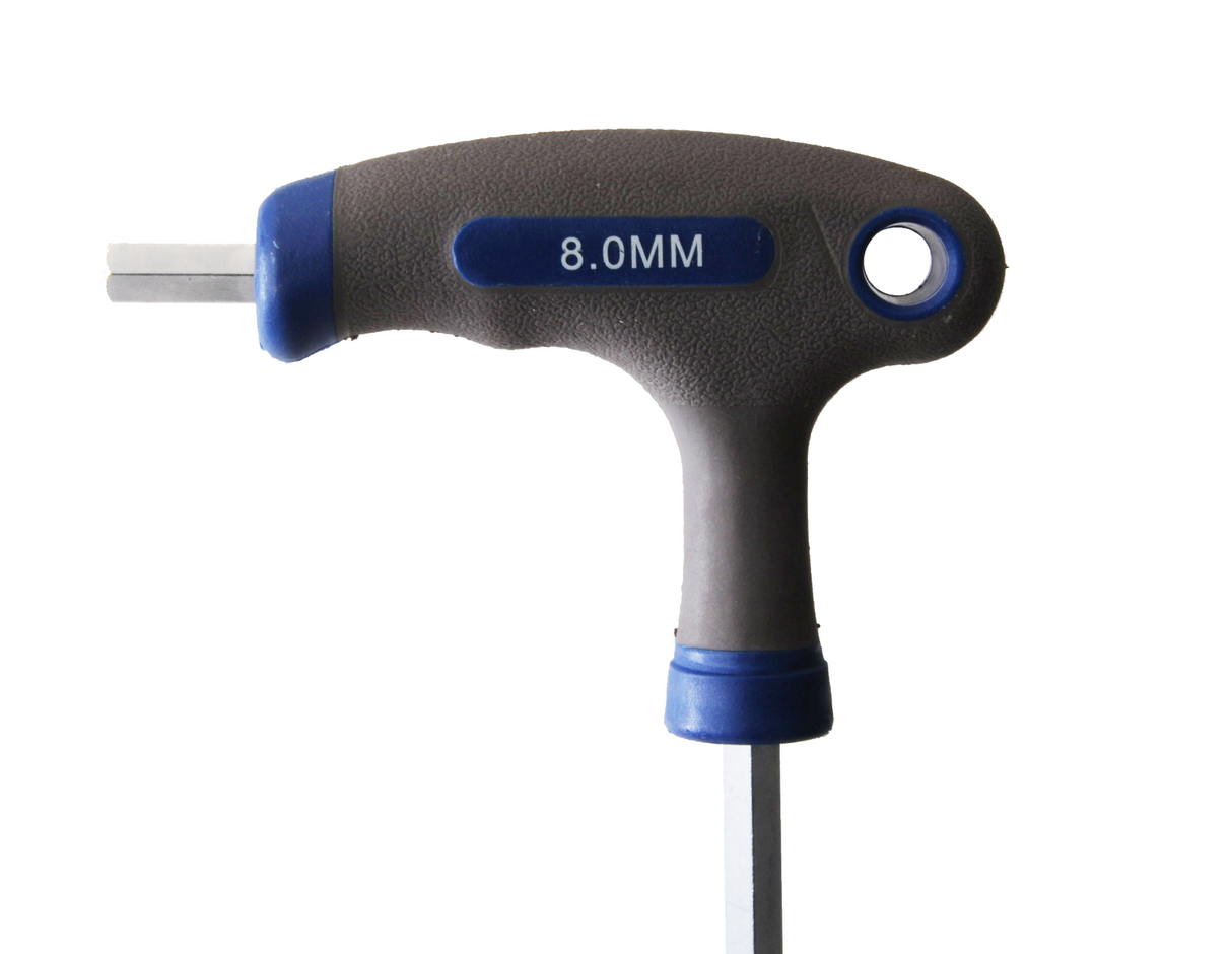 8mm Ergonomic T-Handle Allen - Ball End - For Bicycle Workshop Use - Sportandleisure.com (6968050450586)