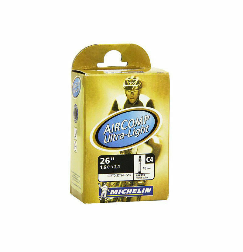 Michelin C4 AirComp Ultralight MTB Tube - 26 x 1.6 - 2.1 - 40mm Presta Valve - Sportandleisure.com (6968135909530)