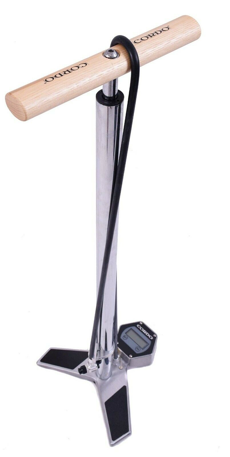 Cordo Inspire Traditional Wooden Handle Track Pump - High Volume - Digital Gauge - Sportandleisure.com (6968016666778)