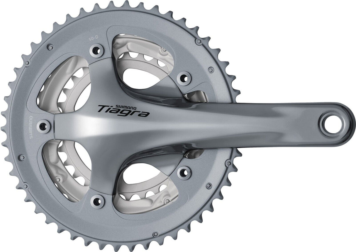 Shimano FC-4603 Tiagra 10 Speed Triple Chainset - 50 / 39 / 30T - 175mm - Silver - Sportandleisure.com