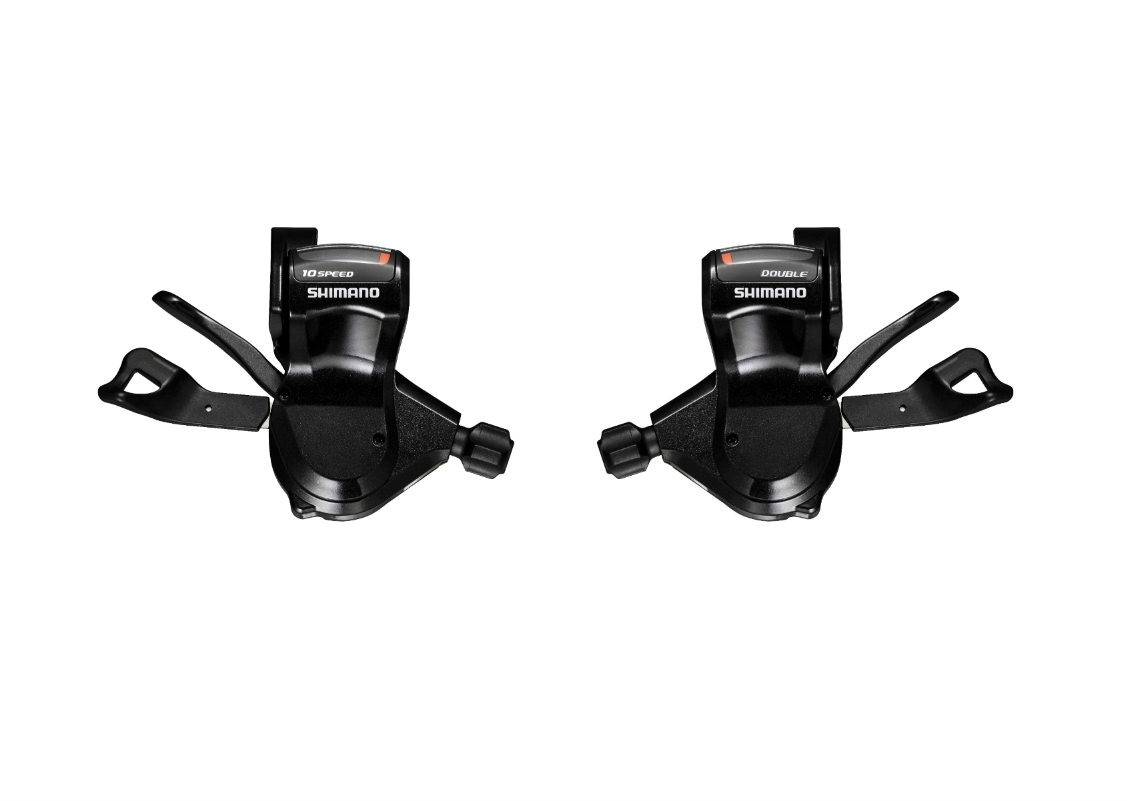 Shimano SL-R460 2 x 10 Speed Flat Bar Shifters - Black - Sportandleisure.com