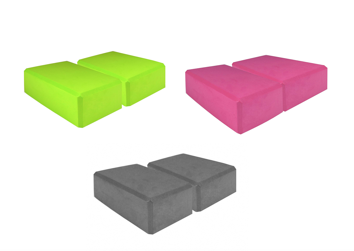 2 x Yoga / Pilates Foam Fitness Stretching Blocks 23 x 14 x 8 CM - Sportandleisure.com (6968070897818)