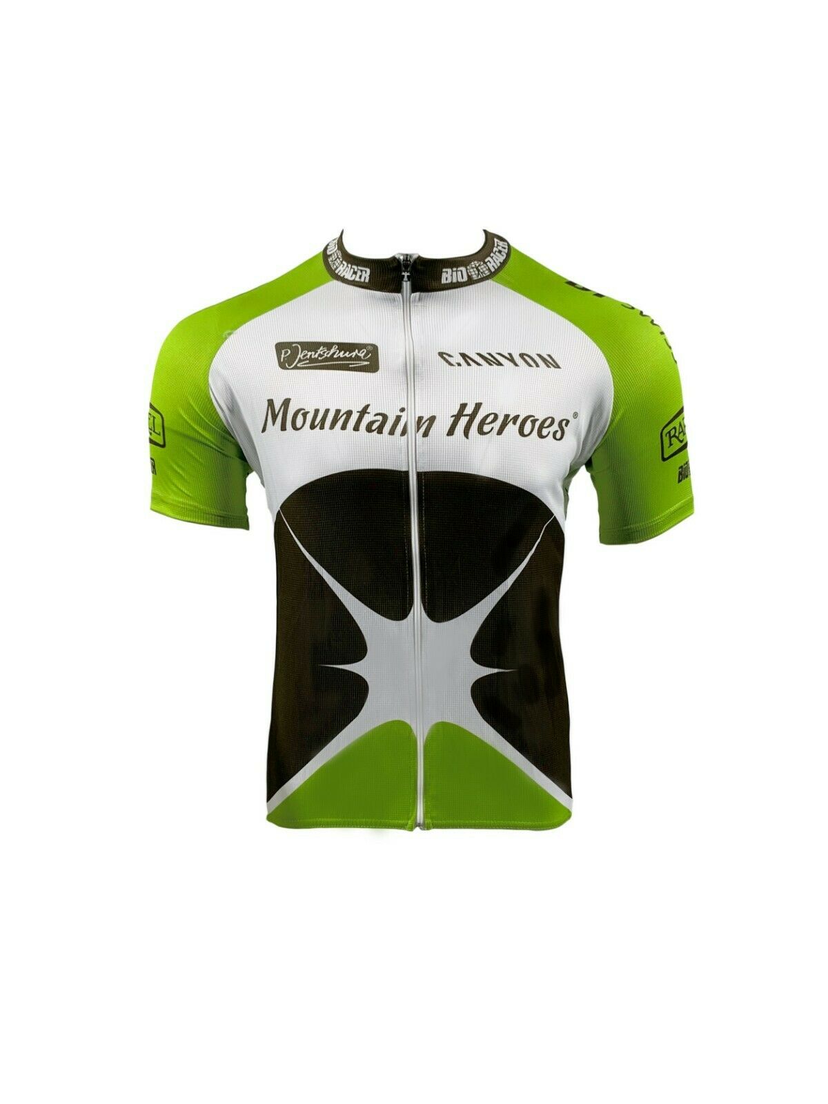 Mountain Heroes Ladies Team Jersey By Bioracer - White / Green / Brown - Medium - Sportandleisure.com (6968106778778)