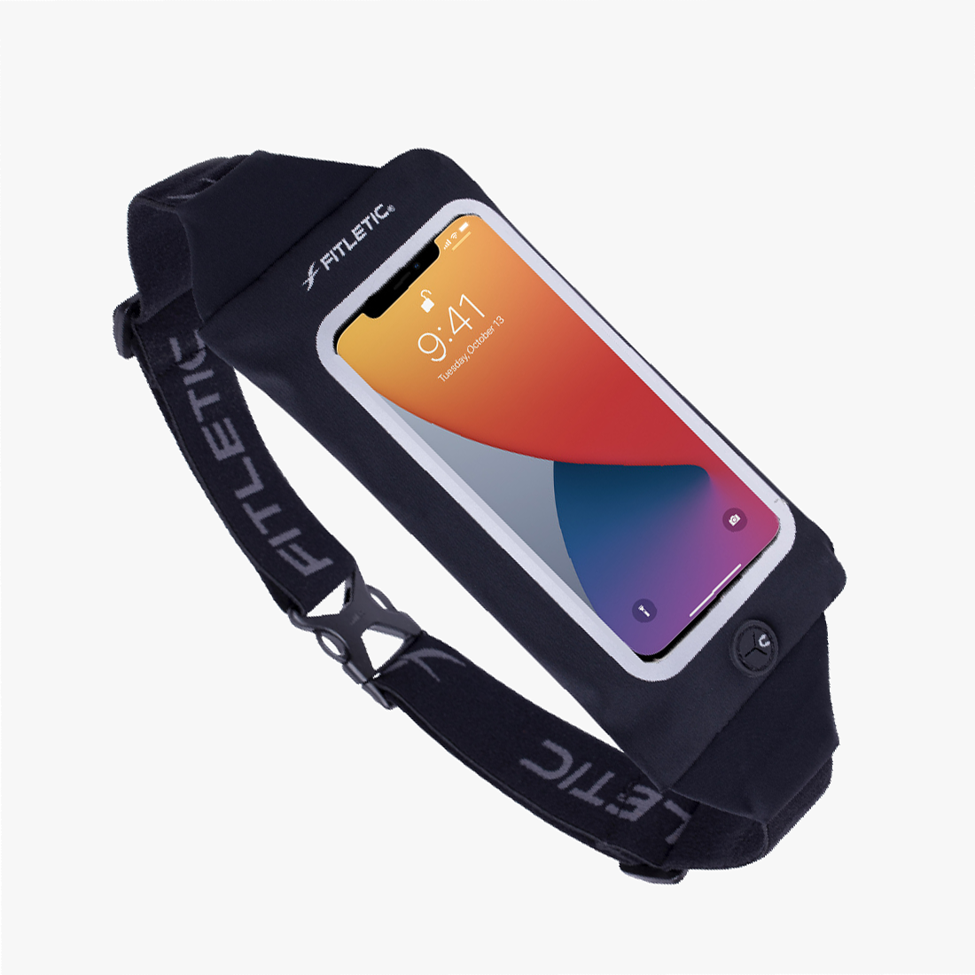 Fitletic Swipe Running Belt - Unisex - Black - Sportandleisure.com