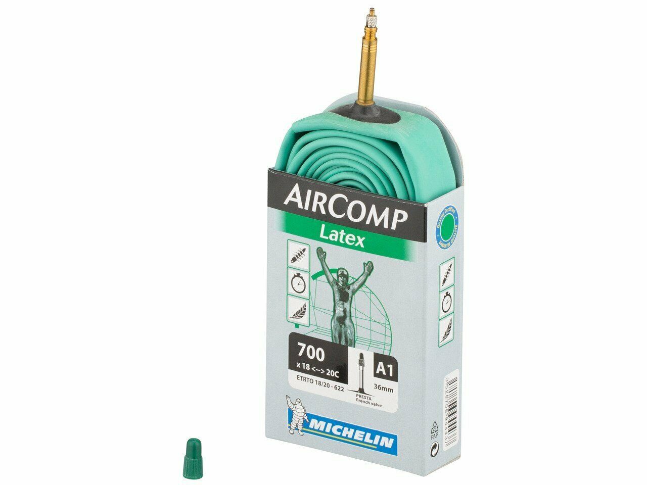 Michelin Air Comp Latex Road Inner Tube - 700 x 22 - 23c - 40mm or 60mm Valve - Sportandleisure.com (6968030265498)