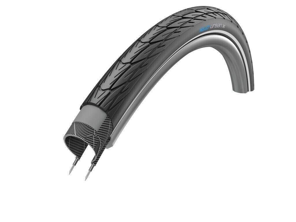 XLC UrbanX 700c x 38B Puncture Protection Reflective Tyre - Black - Sportandleisure.com