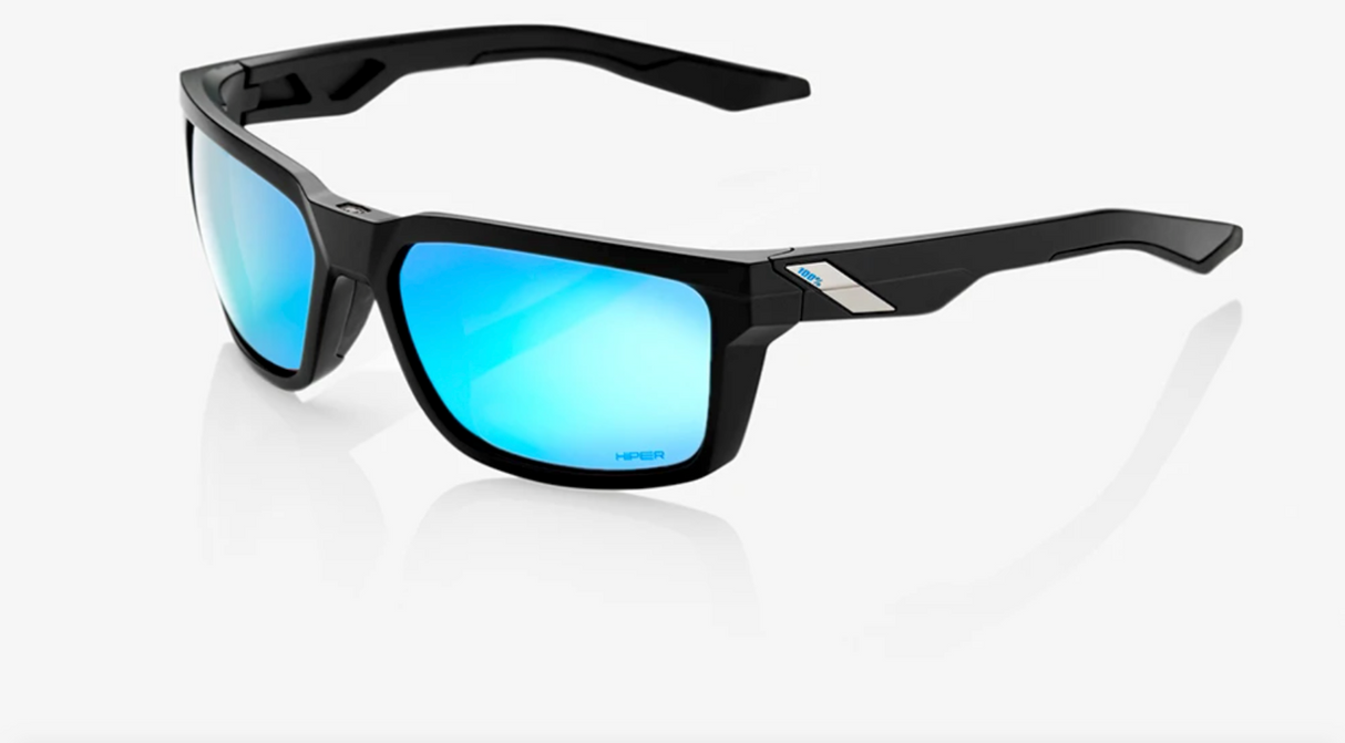 100% Daze - Matte Black - HiPER Blue Multilayer Mirror Lens - Sportandleisure.com (7050896539802)