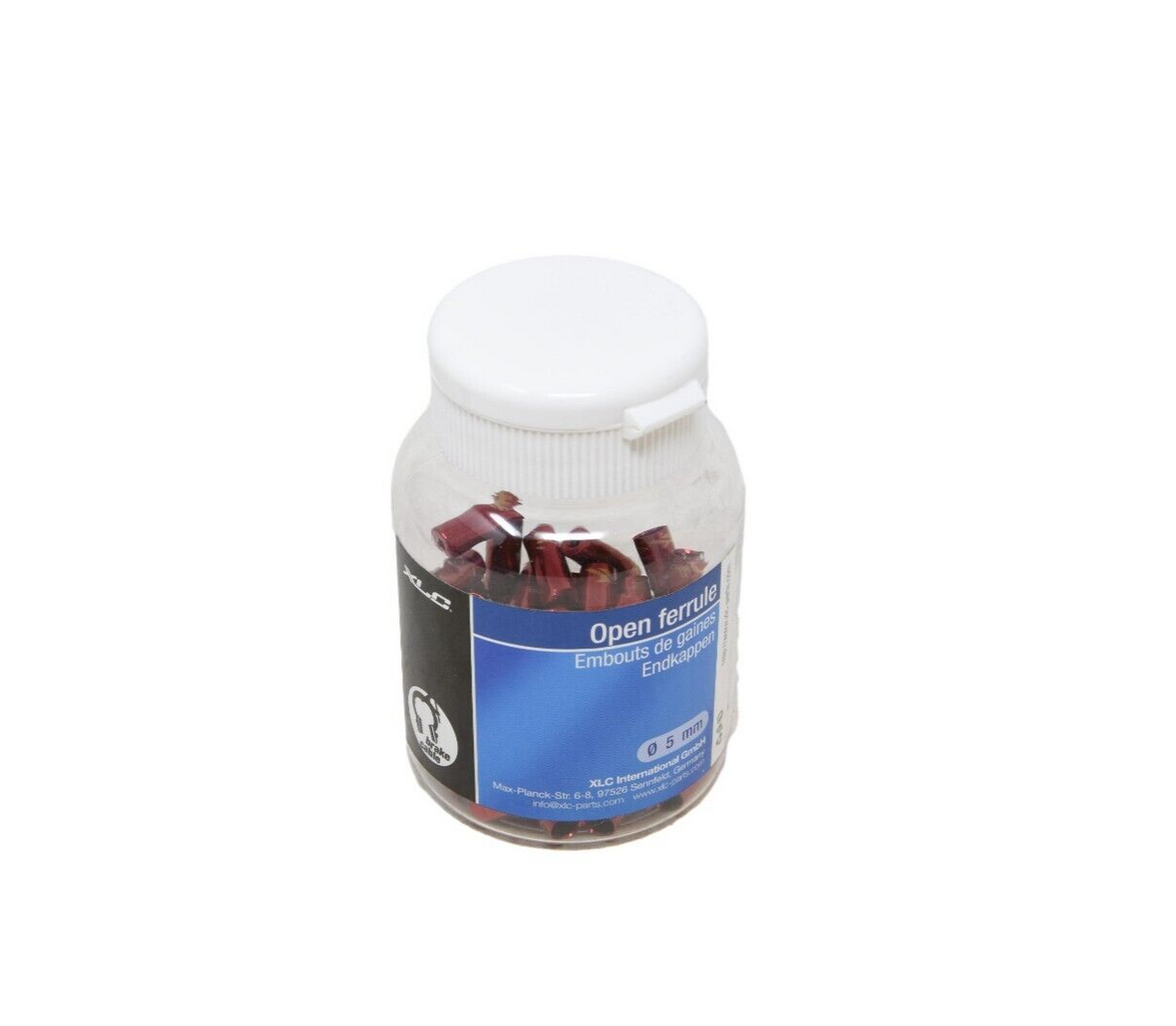 XLC BR-X10 5mm Brake Cable Ferrules (Pack Of 50) - Red - Sportandleisure.com