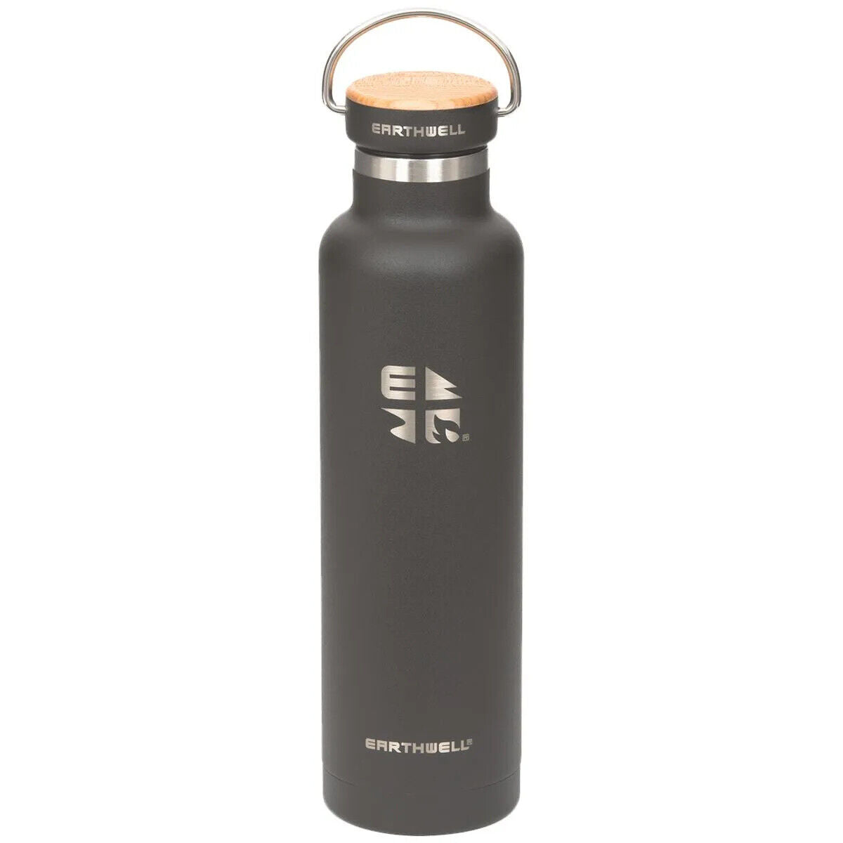 Earthwell Woodie Vacuum Bottle - Beech Wood Cap - 650ml - Select Colour - Sportandleisure.com