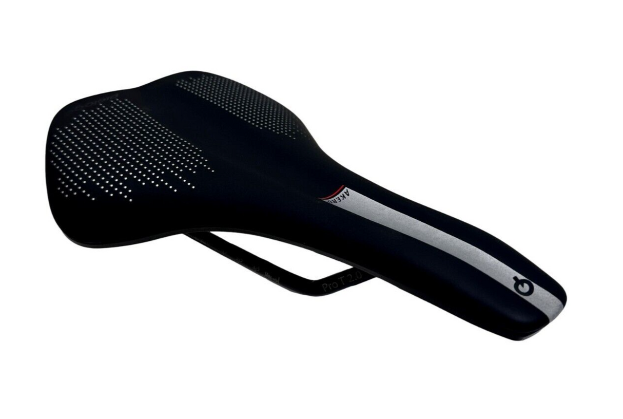 Prologo Akero Pro T2.0 Bike Saddle - Black / Silver - Sportandleisure.com