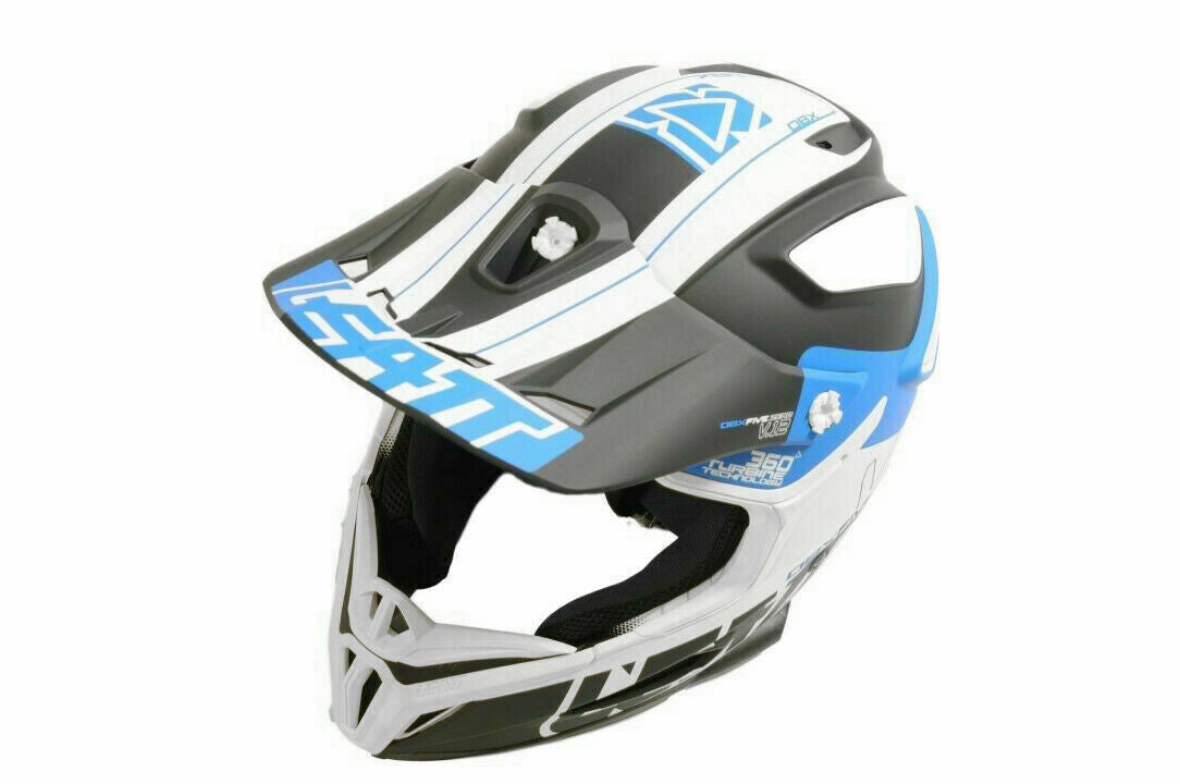 Leatt DBX 5.0 Full Face Enduro Helmet XL 61-62cm Black, Blue & White (RRP: £280) - Sportandleisure.com (6968032886938)