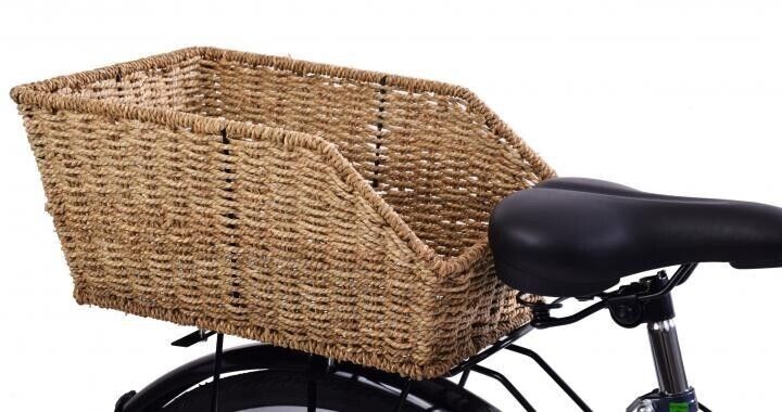 Ammaco Rear Wicker Bicycle Basket / Carrier - Sportandleisure.com