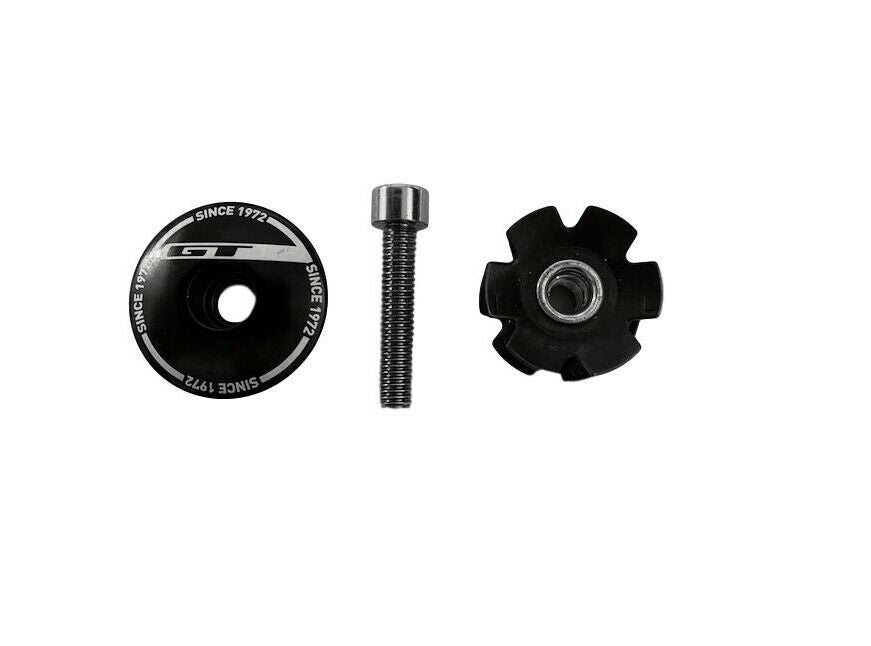 GT Alloy A-Head Cap+1 1/8” (28.6mm) Star Nut Black 28.6mm - Sportandleisure.com (6968133877914)