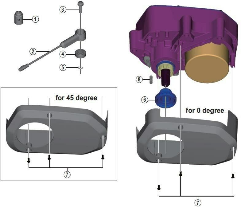 Shimano Steps SM-DUE60 Motor Cover For SM-DUE60 45° Degree - Grey - Sportandleisure.com (6968039014554)