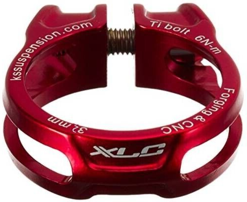 XLC B06 CNC Ø32mm Aluminum Seat Post Clamp - Red - Sportandleisure.com