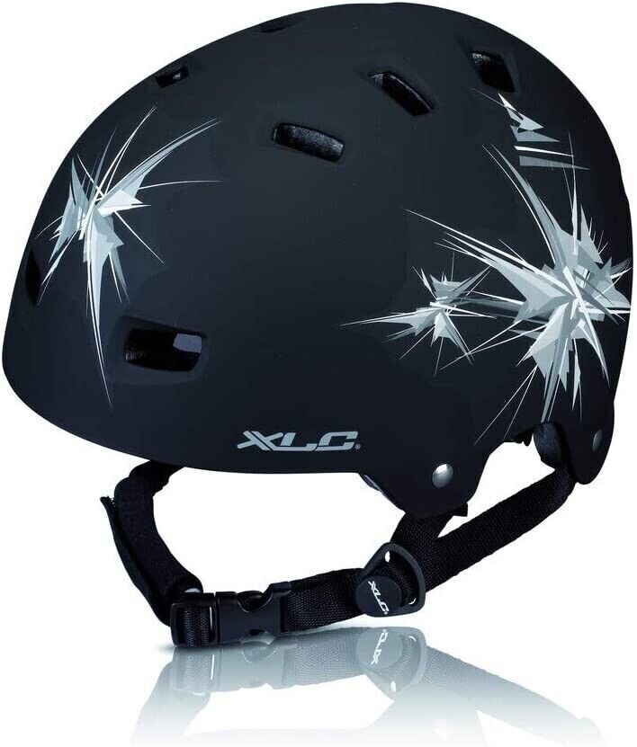 XLC BH-C22 Spikes Hard Shell BMX / Bike Helmet - 53-59cm - Black - Sportandleisure.com