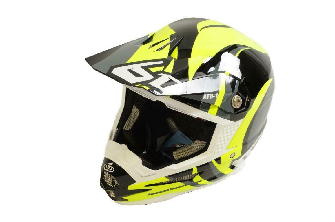 6D ATR-1 Flo Moto-X / Motocross Helmet - XL – Black / Neon Yellow - Sportandleisure.com (6968031150234)