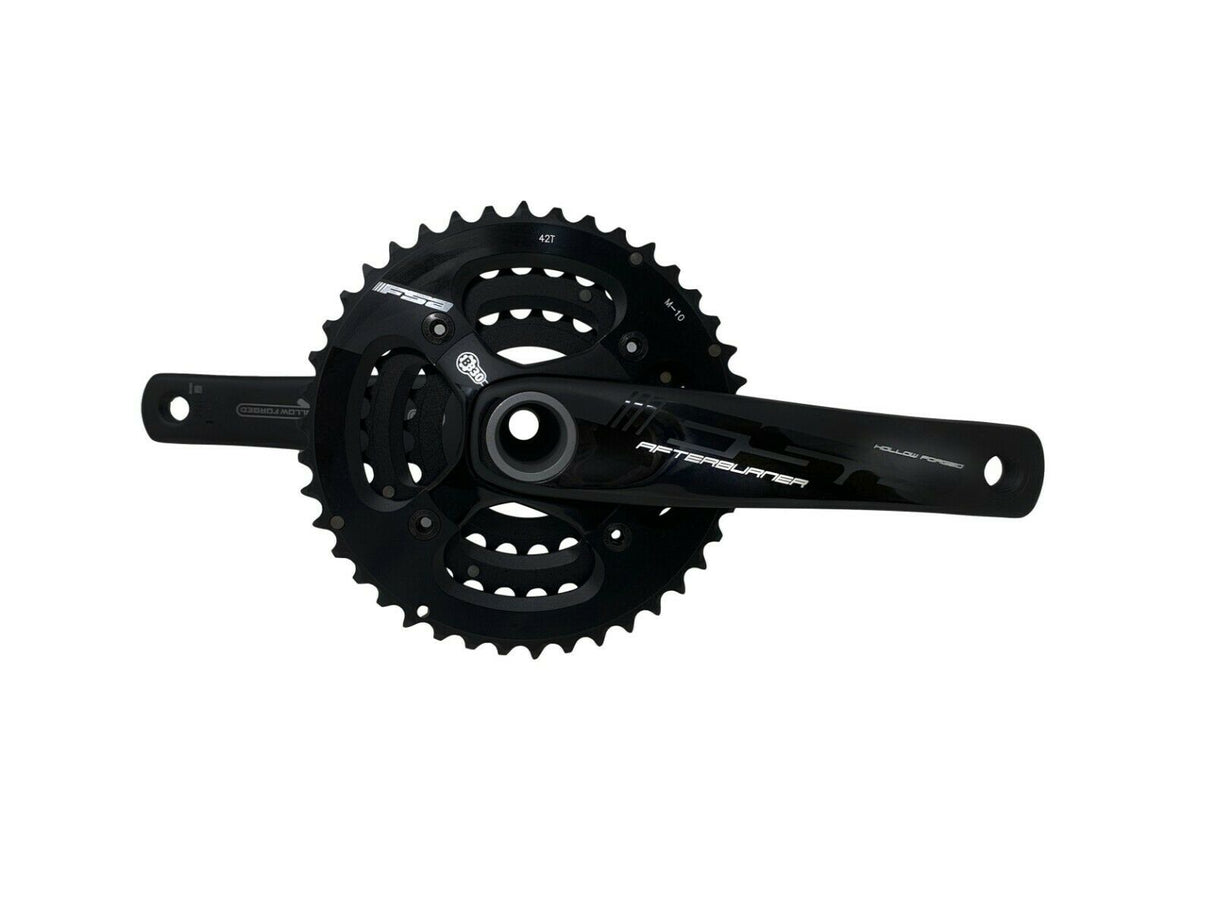FSA Afterburner BB30 Triple Chainset - 42 / 32 / 24T - 175mm Arm - Black - Sportandleisure.com (6968140464282)