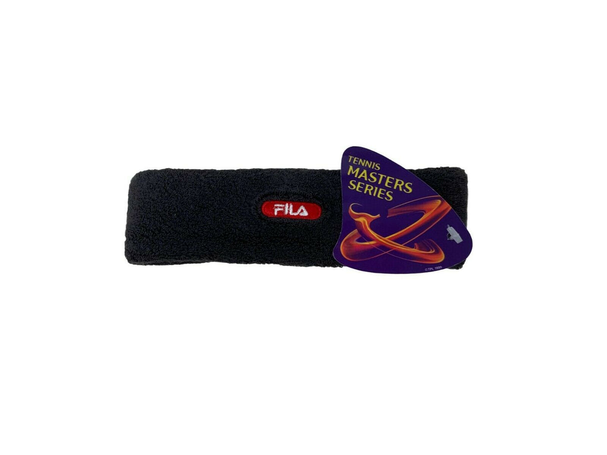 Fila Tennis Master Series Headband / Sweatband - Grey With Red Logo - Unisex - Sportandleisure.com (6967995695258)